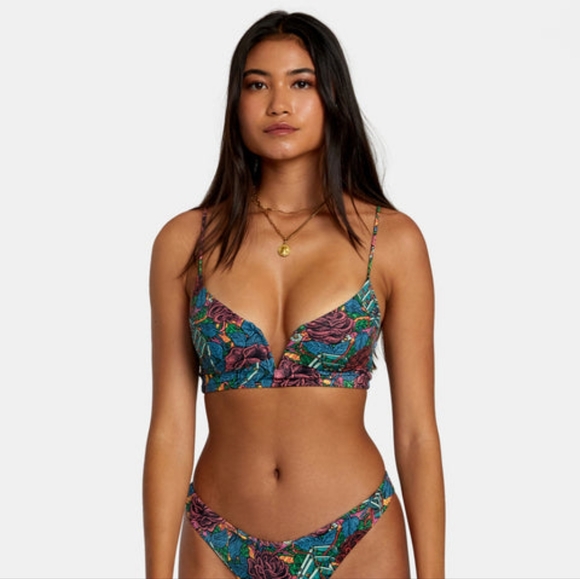 NWT - RVCA Ander V-Wire Crop Bikini Top - S - Picture 5 of 10